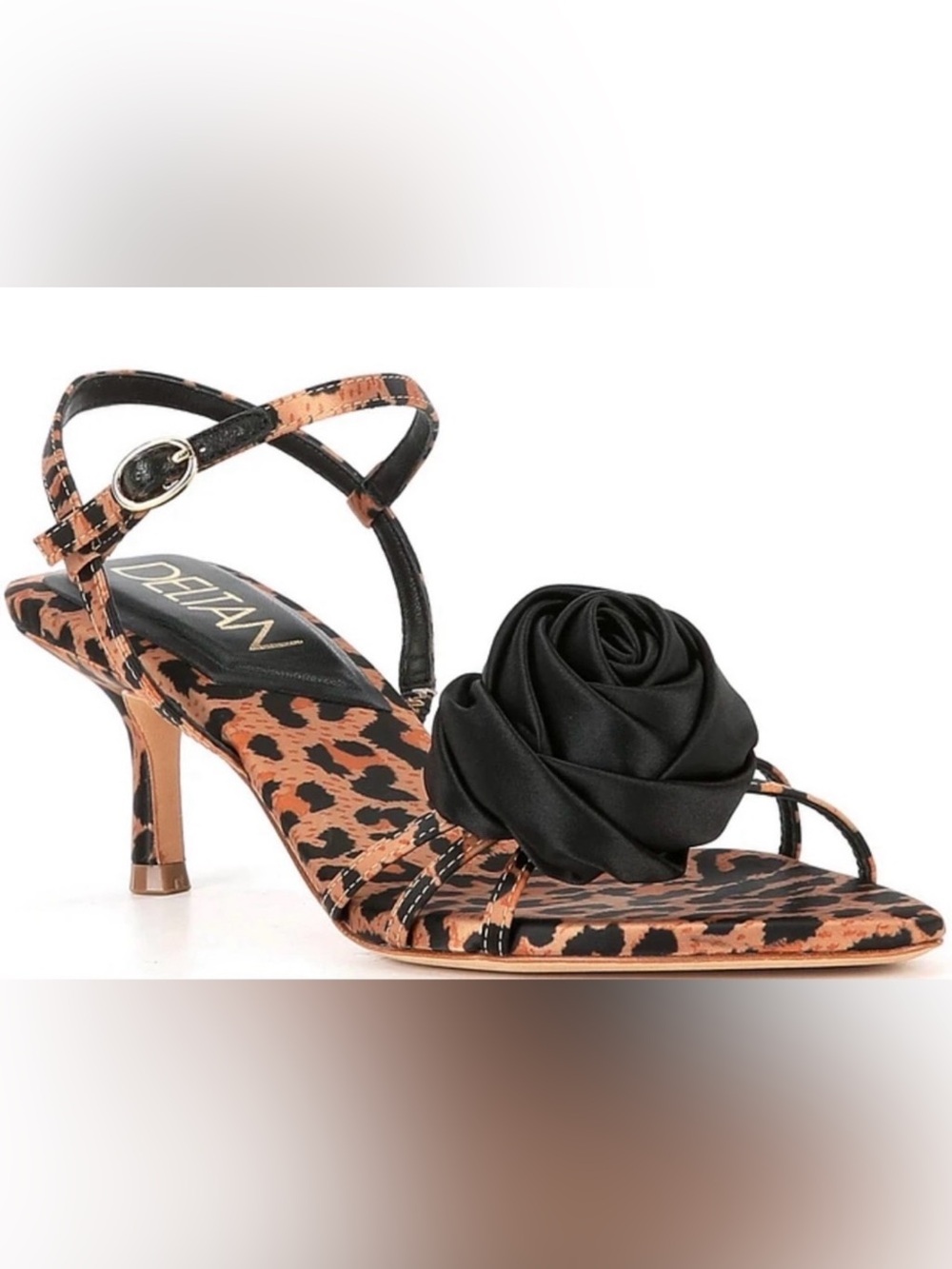 Deltan flower Strappy Satin Sandal